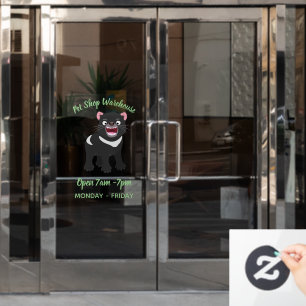 Cutrovende Tasmaanse duivelse cartoon illustratie Raamsticker