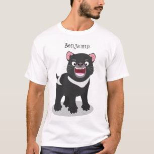 Cutrovende Tasmaanse duivelse cartoon illustratie T-shirt