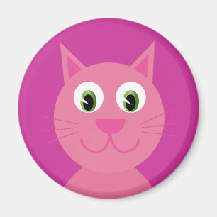 Cutroze glimlachende cartoon kattenmagneet magneet