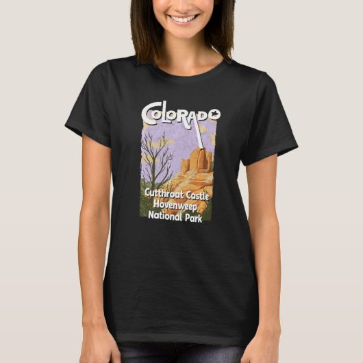 Cutthroat Castle Hovenweep Nationaal Park Rocky Mo T-shirt (Voorkant)