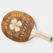 Cutting Block Irish Lucky Clover Wedding Crest Tafeltennisbatje (Zijkant)