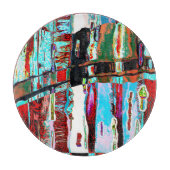 Cutting Board Collapse Reflection Abstract Design Snijplank (Voorkant)