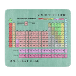 Cutting Board Periodic Table Rounded Corners Snijplank