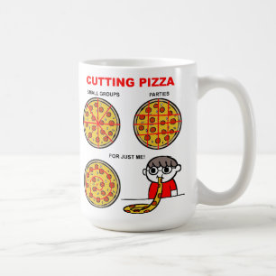 Cutting Pizza Funny Mug Koffiemok