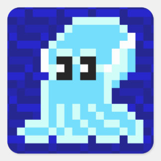 Cuttle Scuttle Blue Inktvis Sticker
