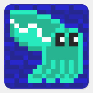 Cuttle Scuttle Lulu de groene inktvis Sticker