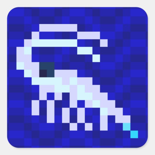 Cuttle Scuttle pixel art garnaal sticker blad (Voorkant)