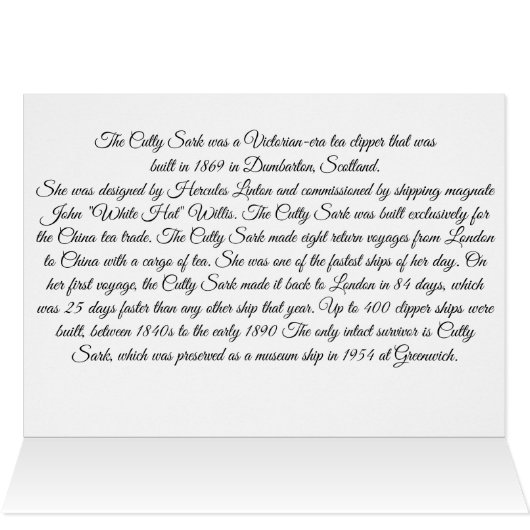 Cutty Sark Clipper ship (Intérieur Horizontal (Haut))