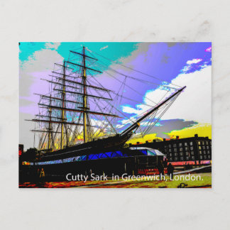 Cutty Sark in Greenwich, Londen. Briefkaart