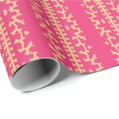 Cutwork Vine in Pink and Orange Cadeaupapier (Rol Hoek)