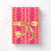 Cutwork Vine in Pink and Orange Cadeaupapier