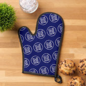 Cuve en silicone bleu Mitt avec Motif de logo pers (De haut en bas)