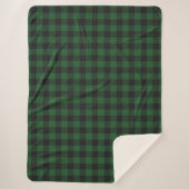 Cuve Sherpa Plaid Buffalo Vert (Devant)