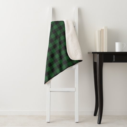 Cuve Sherpa Plaid Buffalo Vert (En situation)