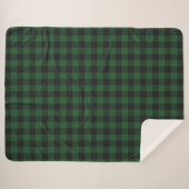 Cuve Sherpa Plaid Buffalo Vert (Devant (Horizontal))