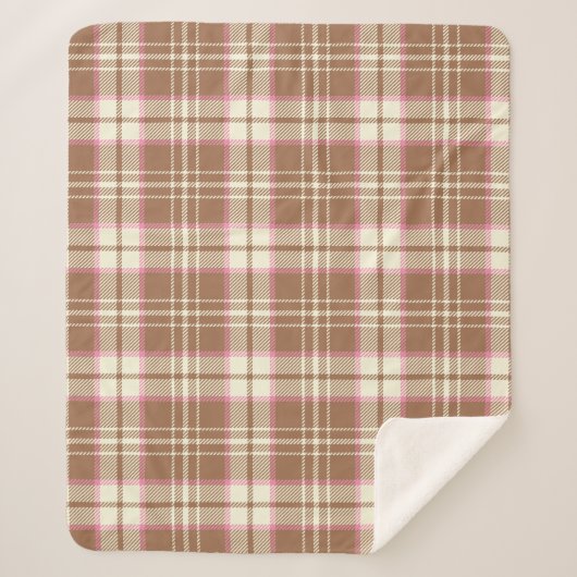 Cuve Sherpa Tan et Pink Plaid (Devant)