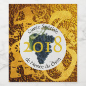 Cuvee Spéciale Chien d'Or Année 2018 Étiquette de  (Étiquettes simples)