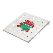 Cuvette de carreau de céramique de cerises (Côté)