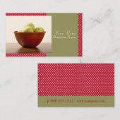 Cuvette de cartes de visite de pommes (Devant / Derrière)