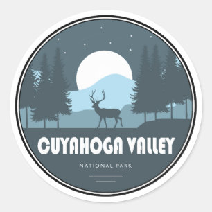 Cuyahoga Valley Nationaal Park Herten Ronde Sticker