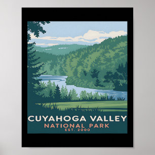 Cuyahoga Valley National Park Vintage Kamperen Man Poster