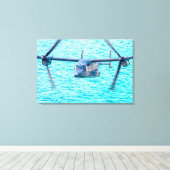 CV-22 OSPREY 24x36 Canvas Afdruk (Insitu (Houten vloer))