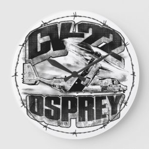 CV-22 OSPREY Grande horloge Mur Acrylique Horloge