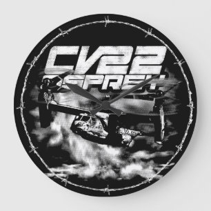 CV-22 OSPREY Grote Klok Acryl Wandklok
