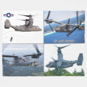 CV-22B OSPREY FLEECE DEKEN (Voorkant (Horizontaal))