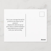 CV avec photo et code QR sur carte postale (Dos)