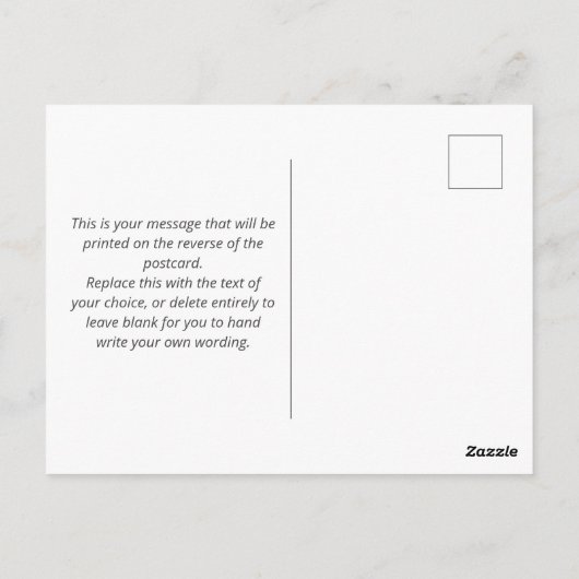 CV avec photo et code QR sur carte postale (Dos)