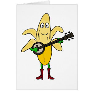 CV banane drôle jouant la bande dessinée de banj
