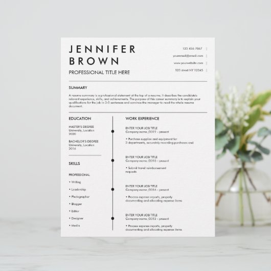 CV professionnel modèle moderne cv (Debout devant)