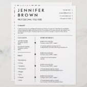 CV professionnel modèle moderne cv (Devant / Derrière)