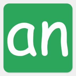 CVC-woorden "-an"-Sticker Vierkante Sticker