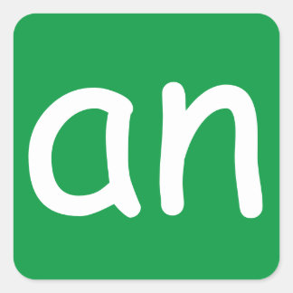 CVC-woorden "-an"-Sticker Vierkante Sticker