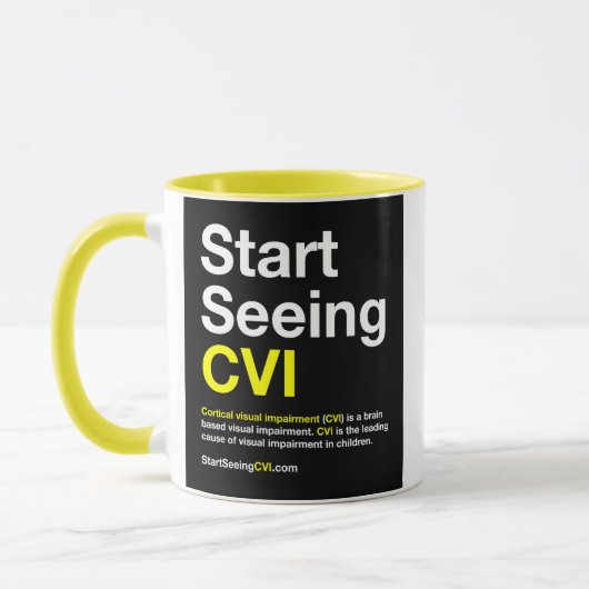 CVI-mok bekijken - geel Mok (Links)