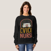 CVICU Nurse Boho Bohemian Rainbow Nursing School Trui (Voorkant volledig)