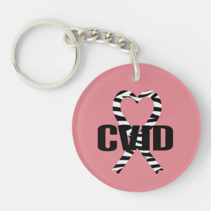 CVID Zebra Koolstof Sleutelhanger