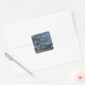 CVN-65 USS ENTERPRISE VIERKANTE STICKER (Envelop)