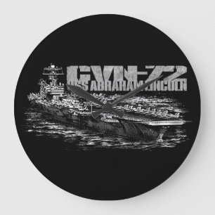 CVN-72 Abraham Lincoln Round (Grote) wandklok Grote Klok