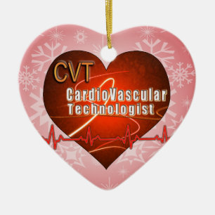 CVT HEART LOGO Cardiovasculaire technologie Keramisch Ornament