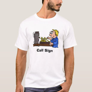CW Male Blonde Operator T-shirt past het aan!