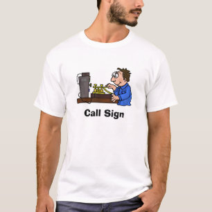 CW Male Brown Hair Operator T-shirt past het aan!
