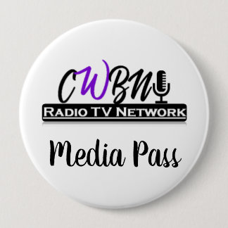 CWBN Radio Network Media Pass Ronde Button 4,0 Cm