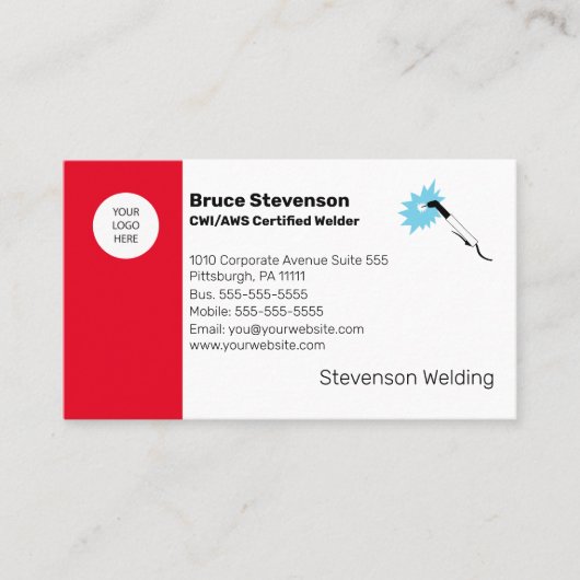 CWI | AWS Certified Welder Visitekaartje (Voorkant)