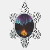 Cwm Aurora kerstversiering Tin Sneeuwvlok Ornament (Rechts)