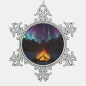 Cwm Aurora kerstversiering Tin Sneeuwvlok Ornament (Voorkant)