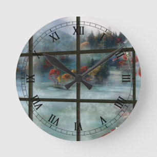 Cwm Autumn Frost Clock Ronde Klok