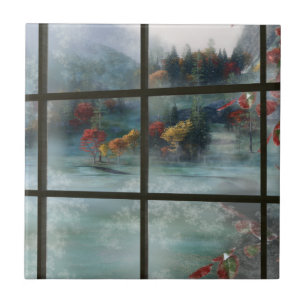Cwm Autumn Frost Decorative Tile / Trivet Tegeltje